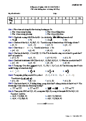 Kiểm tra 15 phút Hình 10 chương 1 - Mã đề thi 357
